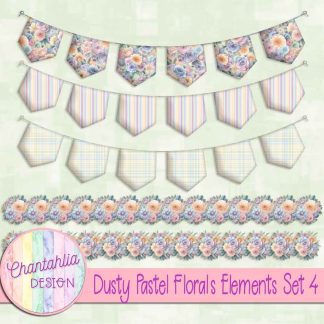 Free design elements in a Dusty Pastel Florals theme