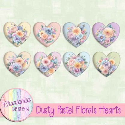 Free hearts in a Dusty Pastel Florals theme