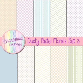 Free digital papers in a Dusty Pastel Florals theme