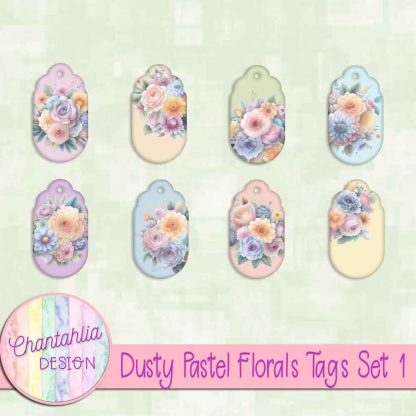 Free tags in a Dusty Pastel Florals theme