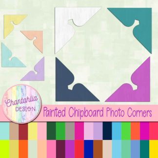 Free photo corners design elements in a painted chipboard style