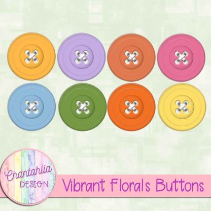 Free buttons in a Vibrant Florals theme