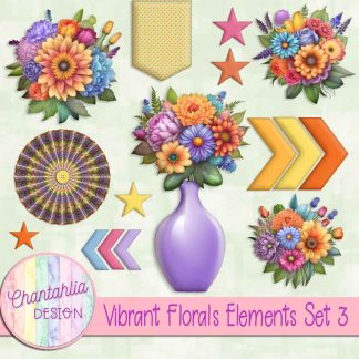 Free design elements in a Vibrant Florals theme