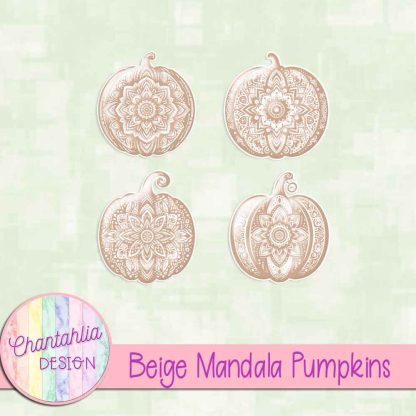 Free beige mandala pumpkins