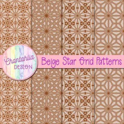 Free beige star grid patterns