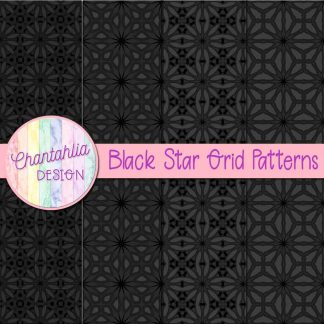 Free black star grid patterns