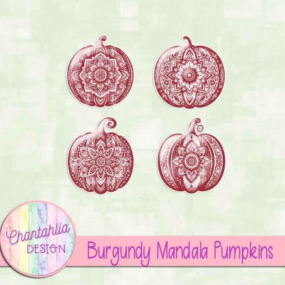 Free burgundy mandala pumpkins