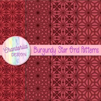 Free burgundy star grid patterns