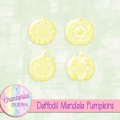 Free daffodil mandala pumpkins