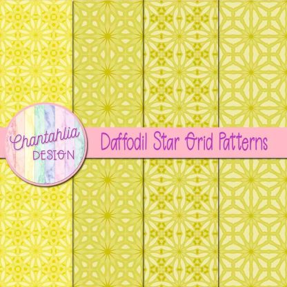 Free daffodil star grid patterns