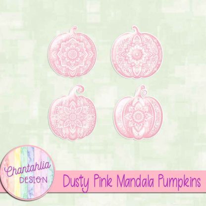 Free dusty pink mandala pumpkins