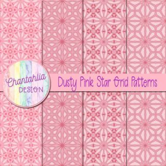 Free dusty pink star grid patterns