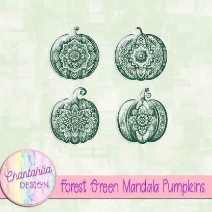 Free forest green mandala pumpkins