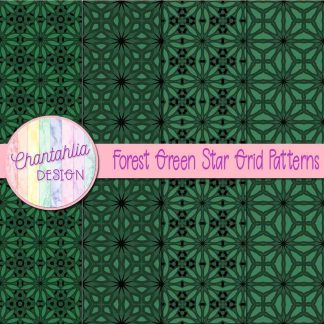 Free forest green star grid patterns