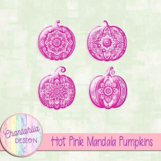 Free hot pink mandala pumpkins