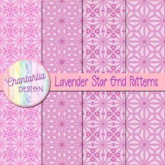 Free lavender star grid patterns