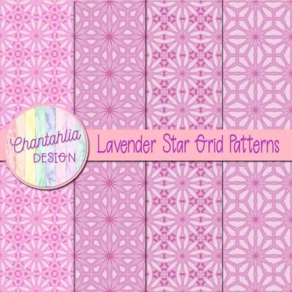 Free lavender star grid patterns