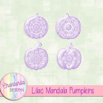 Free lilac mandala pumpkins