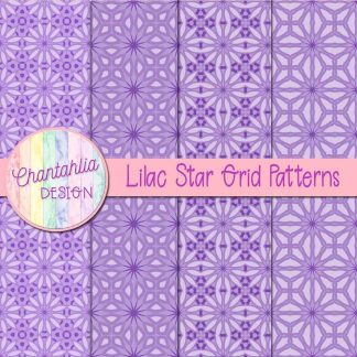 Free lilac star grid patterns