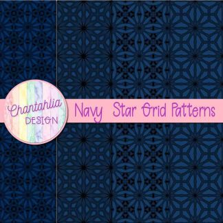 Free navy star grid patterns