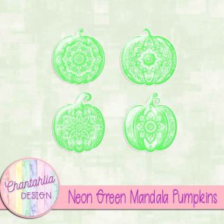 Free neon green mandala pumpkins