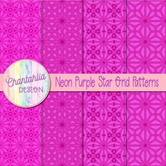 Free neon purple star grid patterns