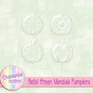 Free pastel green mandala pumpkins