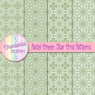 Free pastel green star grid patterns