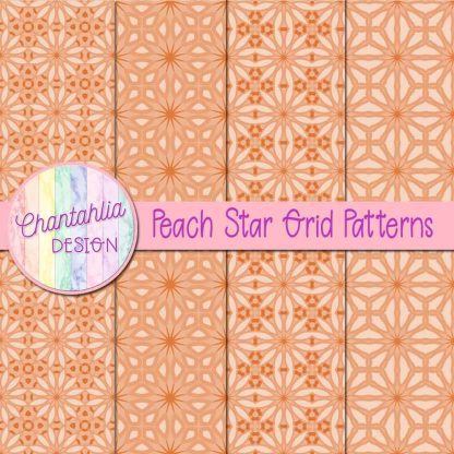 Free peach star grid patterns