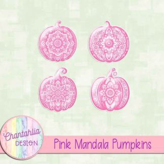 Free pink mandala pumpkins