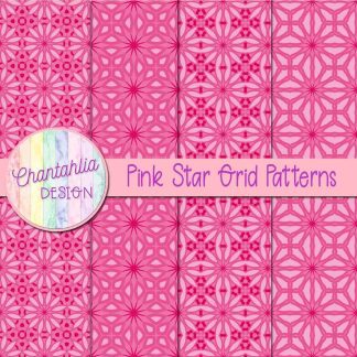 Free pink star grid patterns