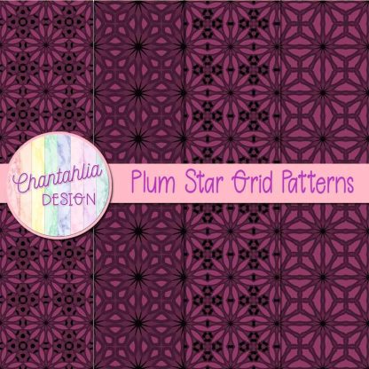 Free plum star grid patterns