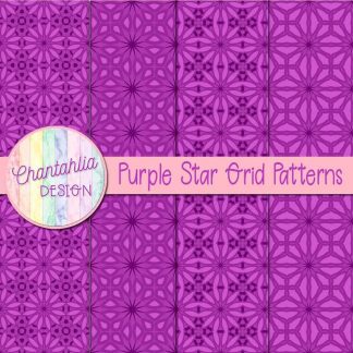 Free purple star grid patterns