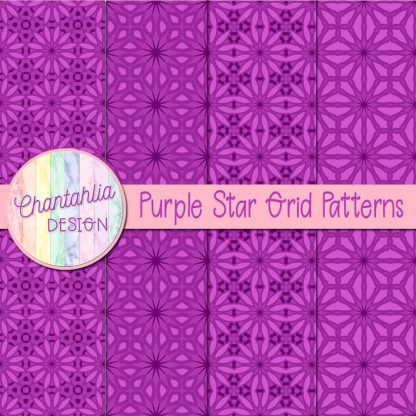 Free purple star grid patterns