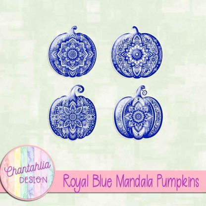 Free royal blue mandala pumpkins