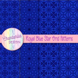 Free royal blue star grid patterns