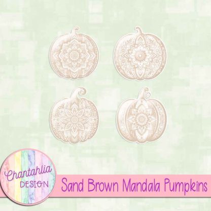 Free sand brown mandala pumpkins