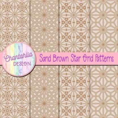 Free sand brown star grid patterns