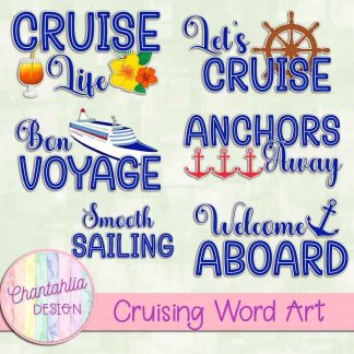 Free word art in a Cruising theme