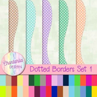 Free dotted borders design elements