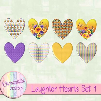 Free hearts in a Laughter theme