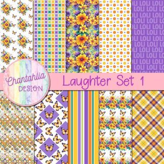 Free digital papers in a Laughter theme