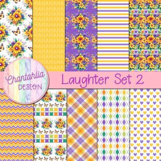 Free digital papers in a Laughter theme