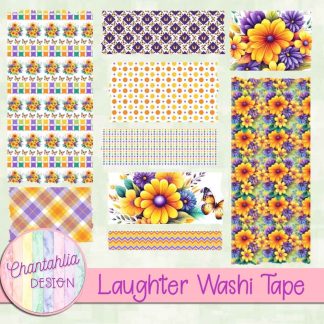 Free washi tape in a Laughter theme