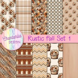 Free digital papers in a Rustic Fall theme