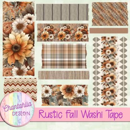 Free washi tape in a Rustic Fall theme