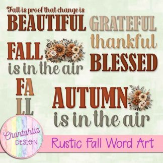 Free word art in a Rustic Fall theme.