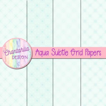 Free aqua subtle grid digital papers