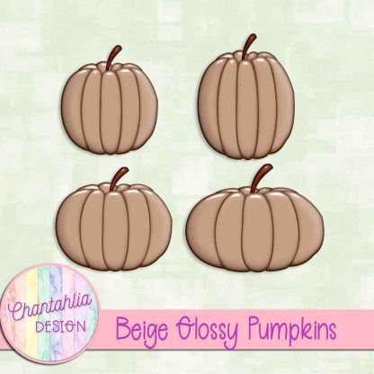 Free beige glossy pumpkins