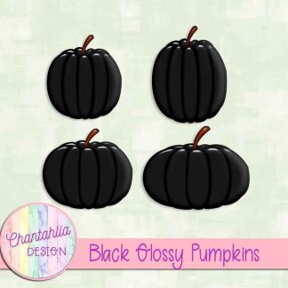 Free black glossy pumpkins